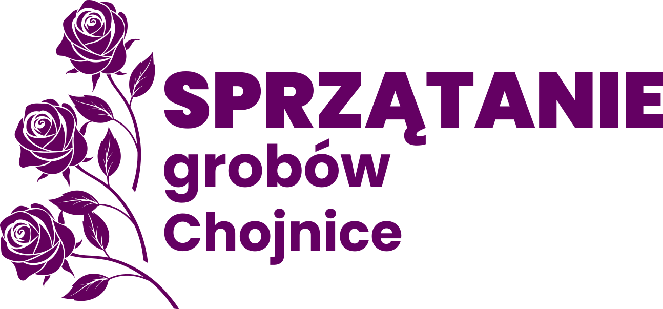 sprzatanie grobów - logo z rozami